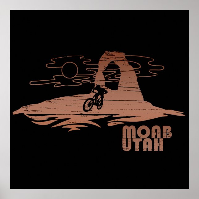 Poster Ciclismo em Moab - Utah (Frente)