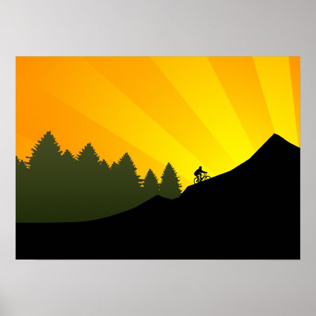 Pôster ciclismo : montanha rayz : (Frente)