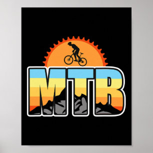 Poster Ciclismo Mtb Montanha Crank Sunset Masculino