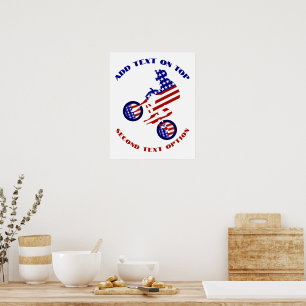 Poster Ciclismo Patriótico BMX EUA