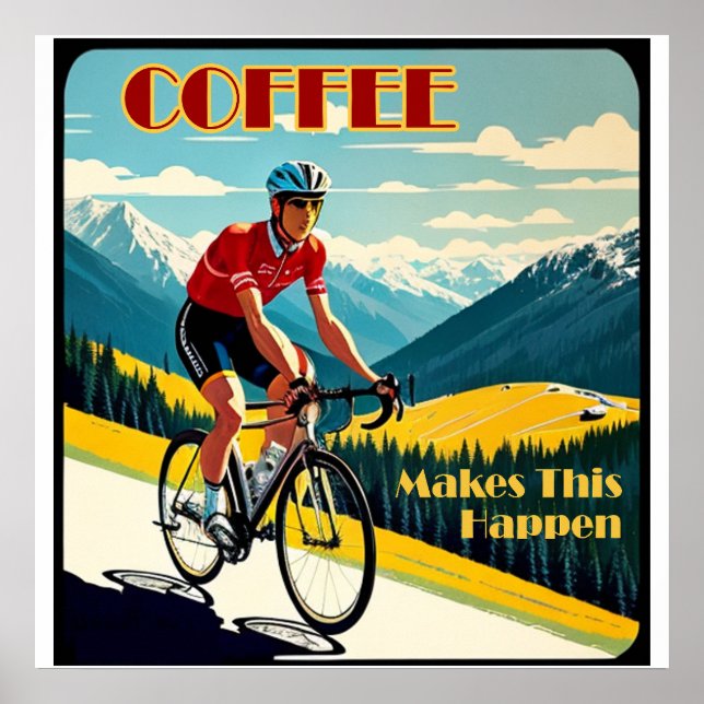 Poster Ciclismo que o Café Faz Acontecer (Frente)