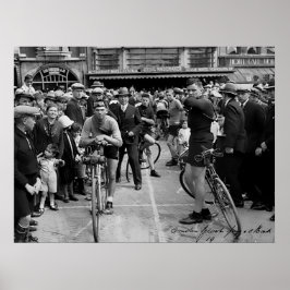 Poster Ciclismo Raça Paris Roubaix 1900 - Redução de cor
