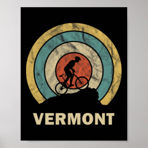 Poster Ciclismo Retro Vermont Mtb