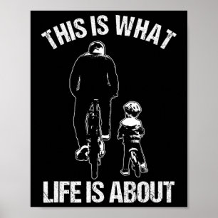 Poster Ciclista Bmx De Bicicleta Pai E Filho Criança Cicl