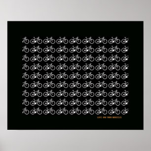 Poster ciclista de bicicleta pedal