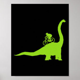 Poster Ciclista De Mountain Bike Dinossauro Ciclista