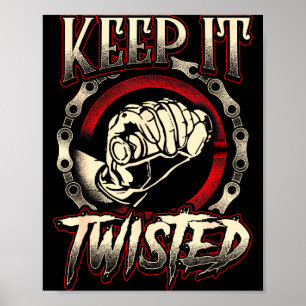 Poster Ciclista Mantenha-o Torcido Piada Moto Dirt Ou Cor