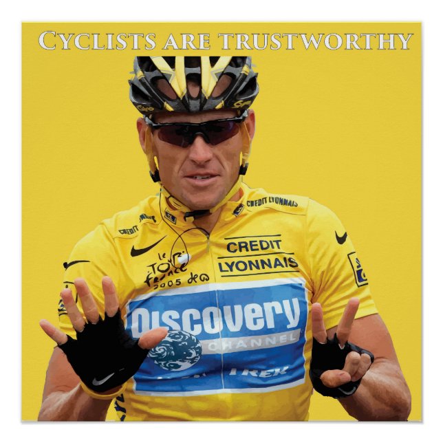 Pôster Ciclistas não são confiáveis (Frente)