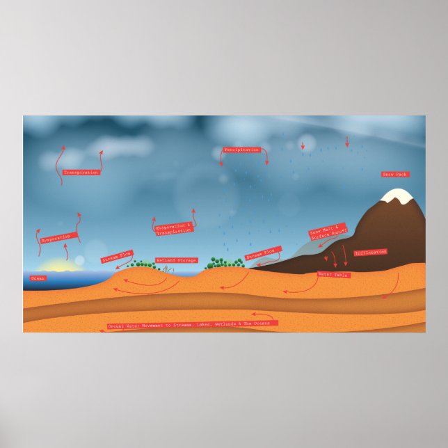 Pôster Ciclo da Água (Frente)