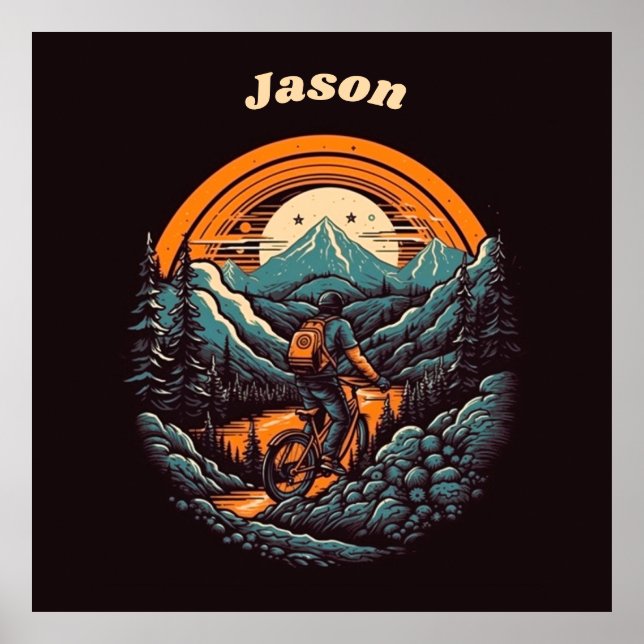 Poster Ciclo de vida, retro personalizável (Frente)