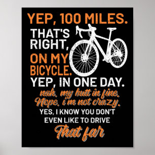 Poster Ciclo Faq Yep 100 Milhas Triatlo Ciclismo Descida
