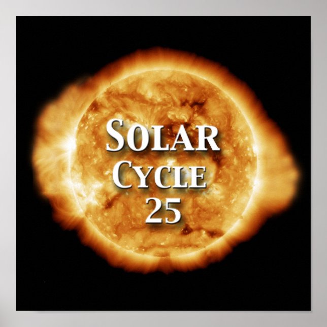 Poster Ciclo solar 25 Sol ativo (Frente)
