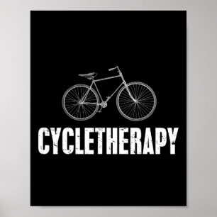 Poster Ciclo-terapia Divertido Ciclismo Mountain Bike Cic