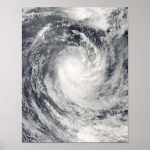 Pôster Ciclone Rene sobre o oceano de South Pacific
