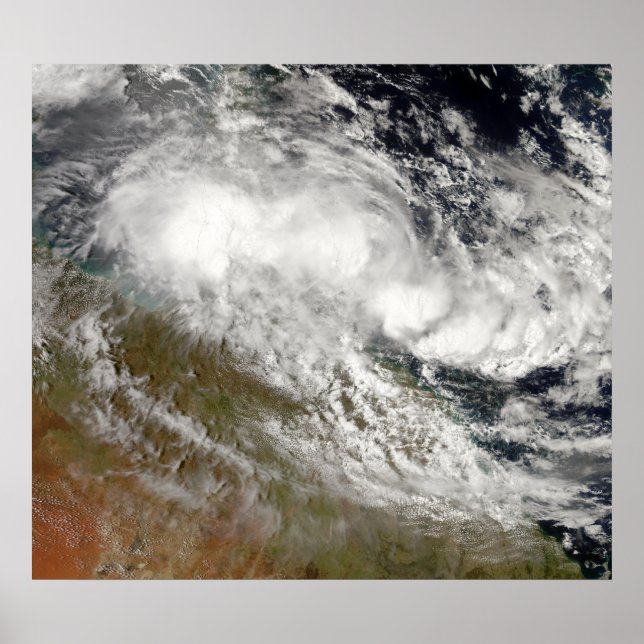 Pôster Ciclone Tropical Olga sobre o nordeste da Austráli (Frente)