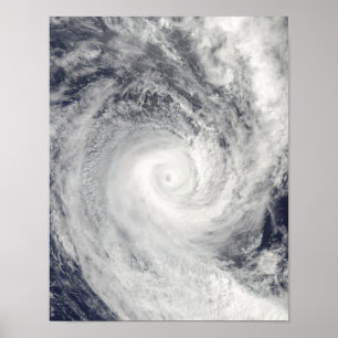 Pôster Ciclone tropical Oli fora da costa de Tahiti