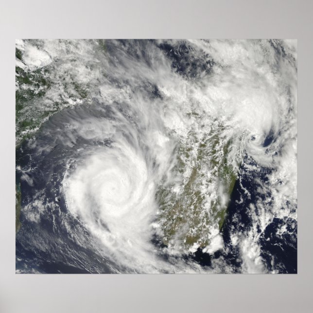 Pôster Ciclones tropicais Eric e Fanele 2 (Frente)