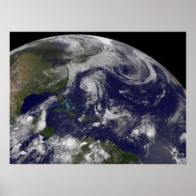 Poster Ciclones Tropicais Katia, Lee, Maria E Nate. (Frente)