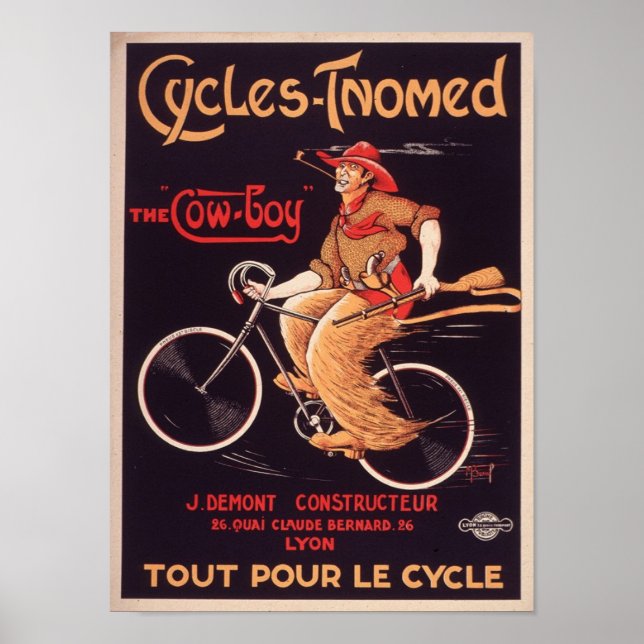 Poster Ciclos Enumerados Vintage Publicidade Francesa (Frente)