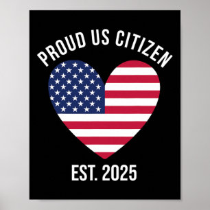Poster Cidadania Americana 2025 Decoration American New U