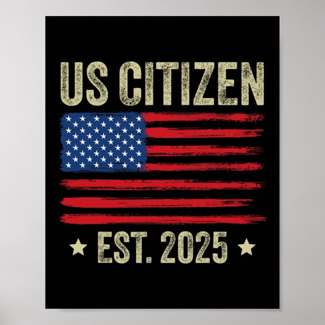 Poster Cidadania Americana Decoration American New Citize (Frente)