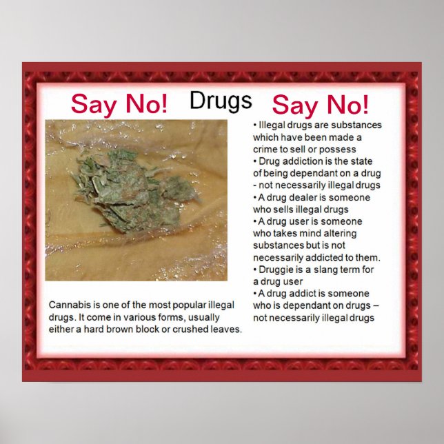 Pôster Cidadania, habilidades de vida Diga não! (Frente)