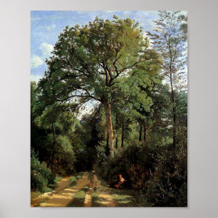 Poster Cidade à beira de Jean-Baptiste Camille Corot