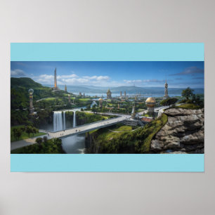 Poster Cidade alienígena pacífica
