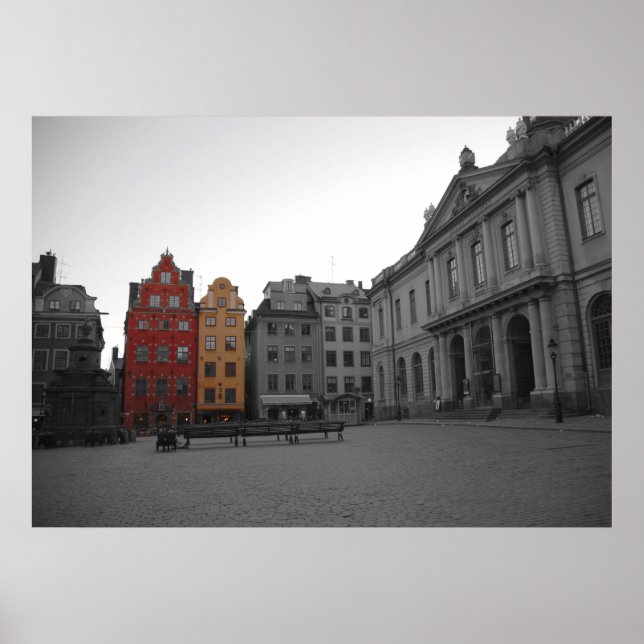 Poster Cidade Antiga de Estocolmo (Frente)