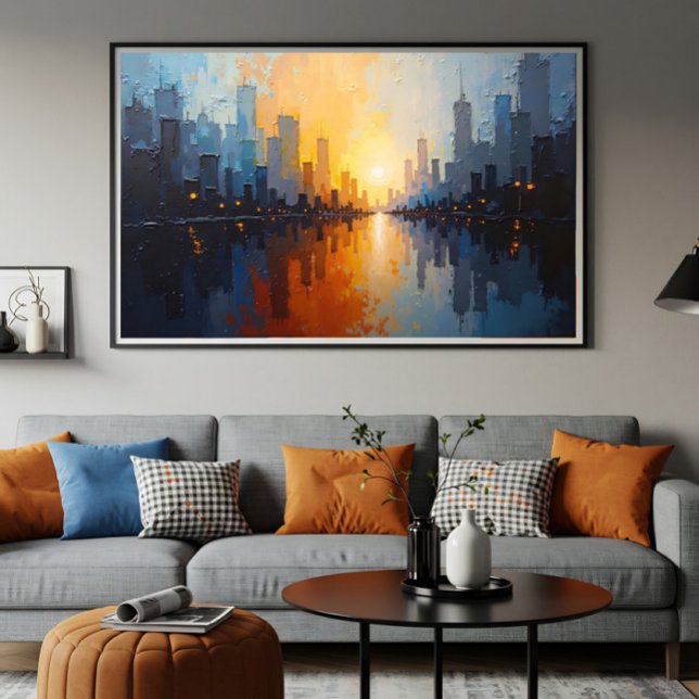 Poster Cidade ao Pôr do Sol (Criador carregado)
