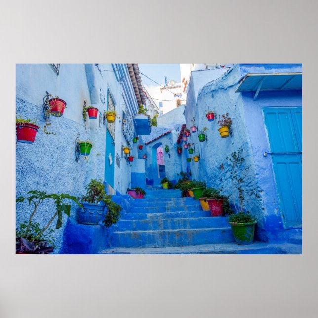 Pôster Cidade azul, Chefchauan (Frente)