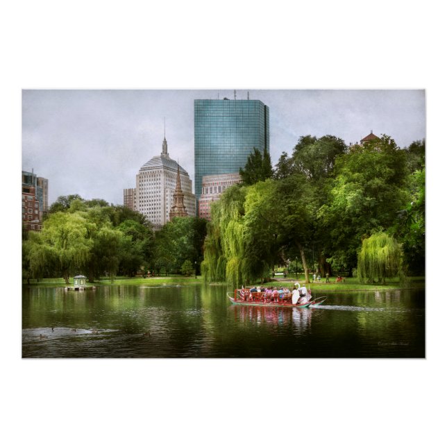 Pôster Cidade - Boston Ma - Jardim público de Boston (Frente)