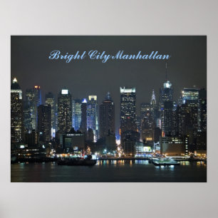 Pôster Cidade brilhante Manhattan