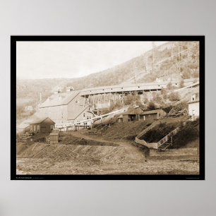 Poster Cidade central Dourado SD 1888 de moinho de selo