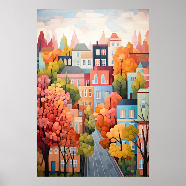 Poster Cidade Colorida (Frente)