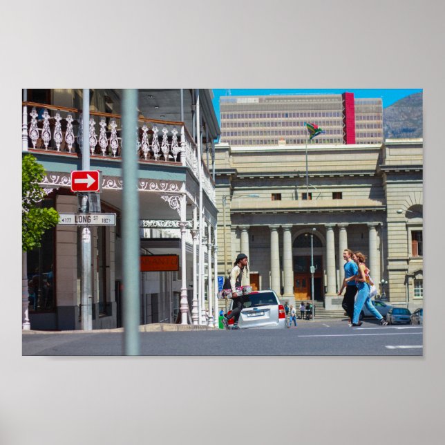 Poster Cidade da África do Sul da Cidade do Cabo (Frente)