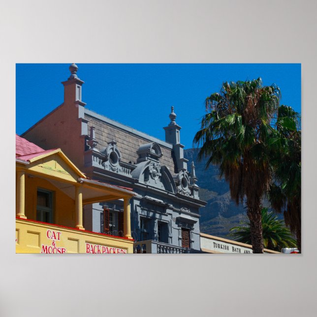 Poster Cidade da África do Sul da Cidade do Cabo (Frente)