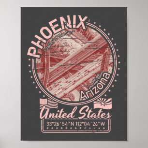 POSTER CIDADE DA ARIZONA PHOENIX - FOENIX CITY HIGHWAY