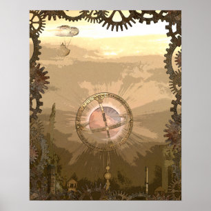 Pôster Cidade da fantasia de Steampunk