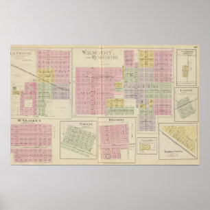 Poster Cidade da noz, centro da precipitação, La Crosse