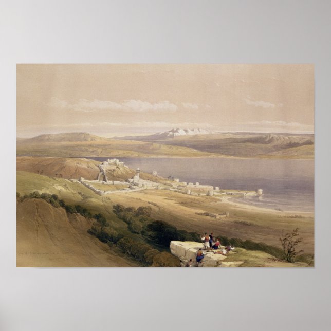 Pôster Cidade das Tíerias no Mar da Galileia (Frente)