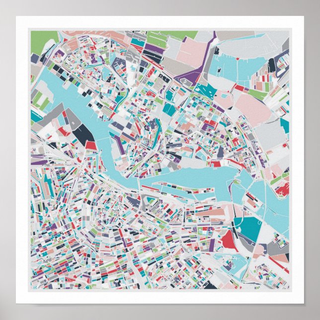 Poster Cidade de Amesterdã (Frente)