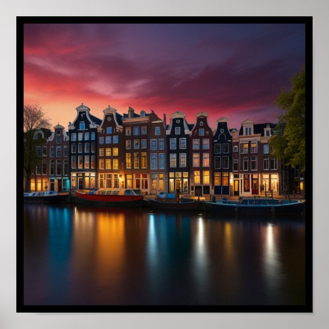 Poster Cidade de Amesterdã (Frente)