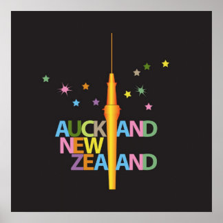 Pôster Cidade de Auckland Nova Zelândia
