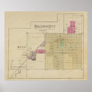Pôster Cidade de Baldwin, o Condado de Douglas, Kansas