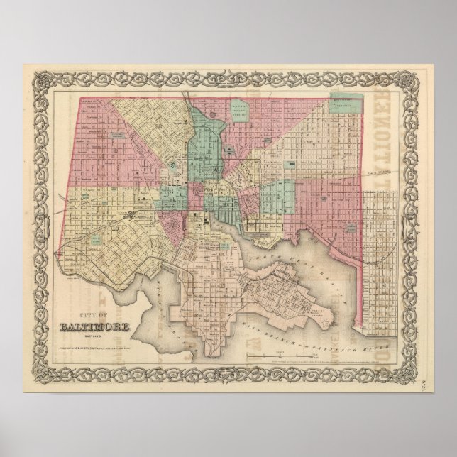 Pôster Cidade de Baltimore, Maryland (Frente)