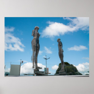 Poster Cidade de Batumi, Geórgia. A estátua de Ali e Nino