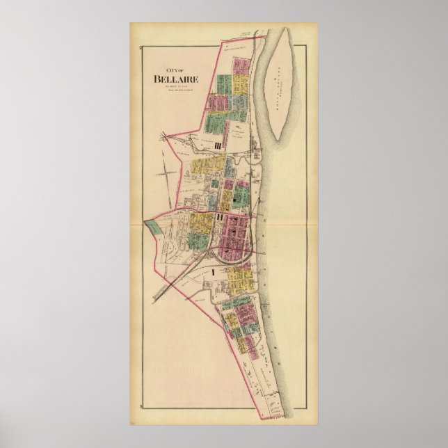 Poster Cidade de Bellaire, Ohio (Frente)
