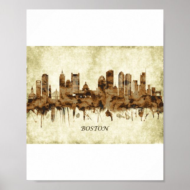 Poster Cidade de Boston Massachusetts (Frente)