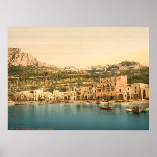 Poster Cidade de Capri, Ilha de Capri, Campânia, Itália